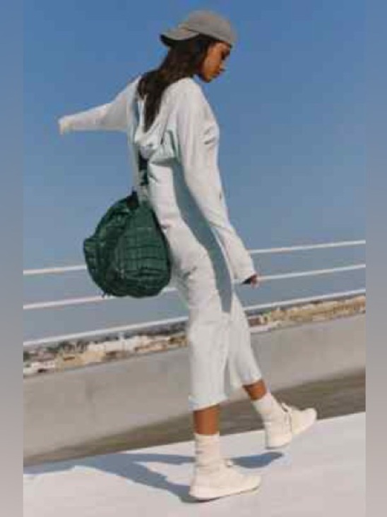 Free People Movement Hot Shot Long Sleeve Jumpsuit Arctic Snow Medium - Picture 2 of 4